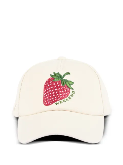 Weekend Max Mara gorro con fresas bordadas