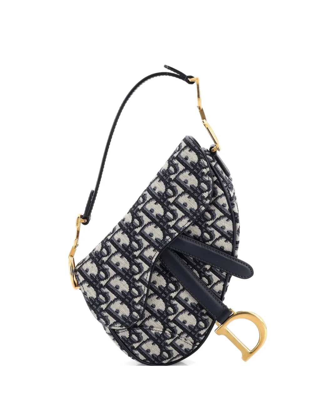 Christian Dior Pre-Owned Saddle Handbag Oblique Canvas Mini shoulder bag - Blu