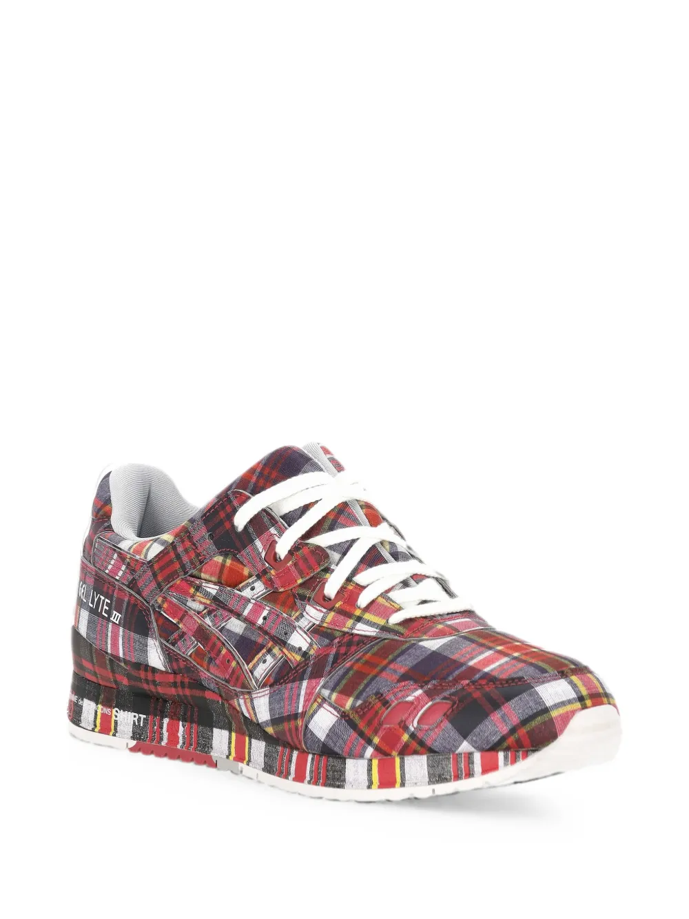 ASICS x Comme des Garçons Gel Lyte III plaid sneakers Rood