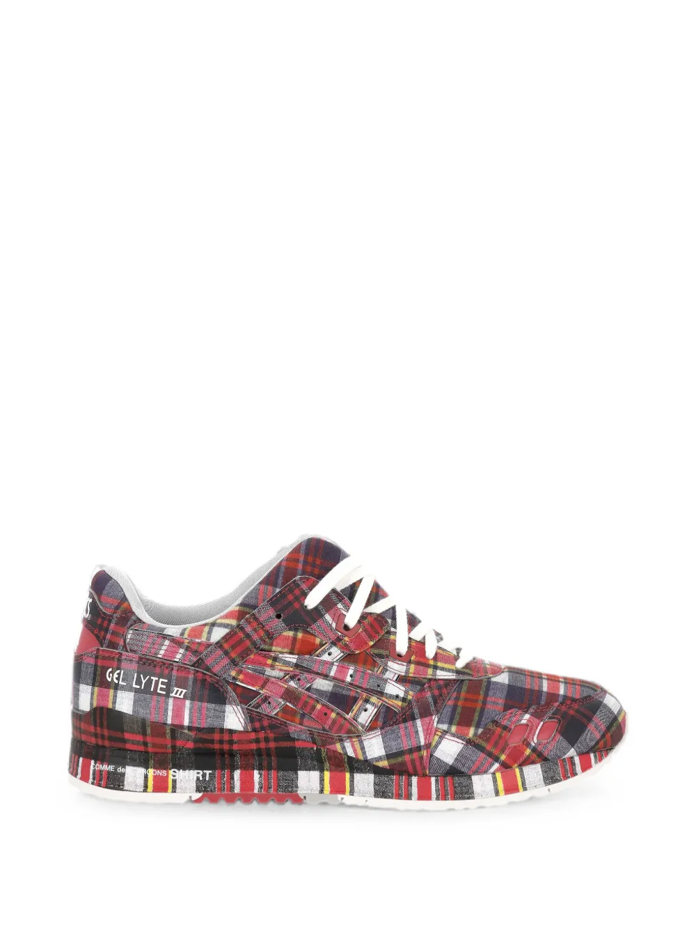 ASICS x Comme des Garçons Gel Lyte III plaid sneakers Rood