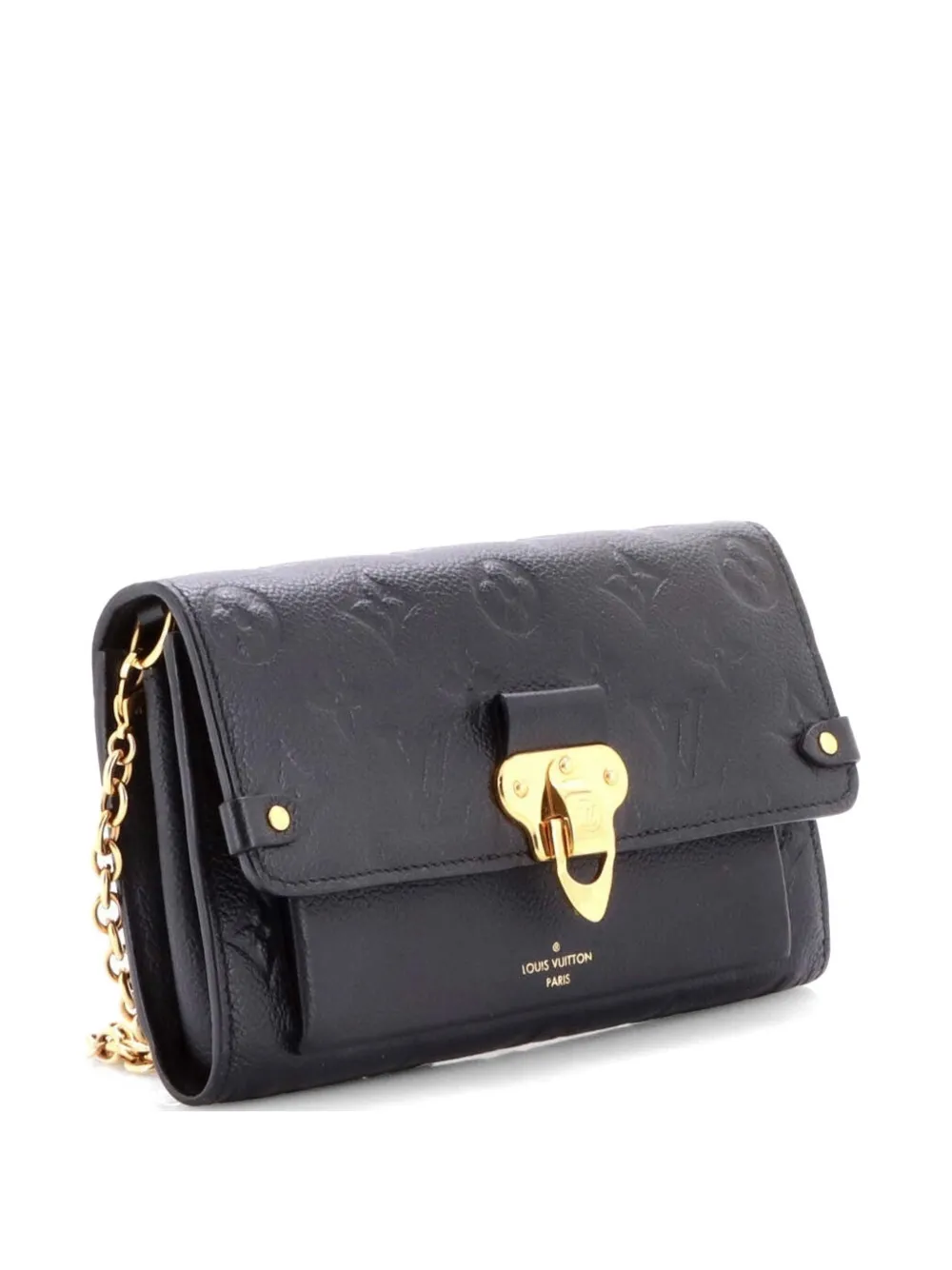 Louis Vuitton Pre-Owned Clutch Vavin in pelle Empreinte con monogramma e catena - Nero