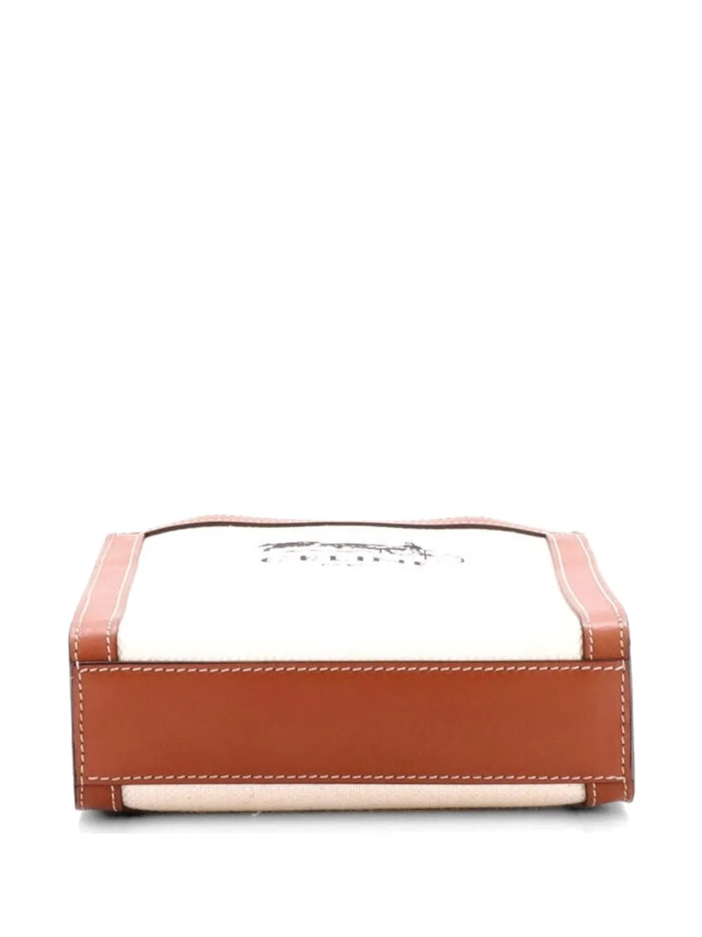 Sulky Vertical Cabas Tote Canvas With Leather Mini Crossbody Bag
