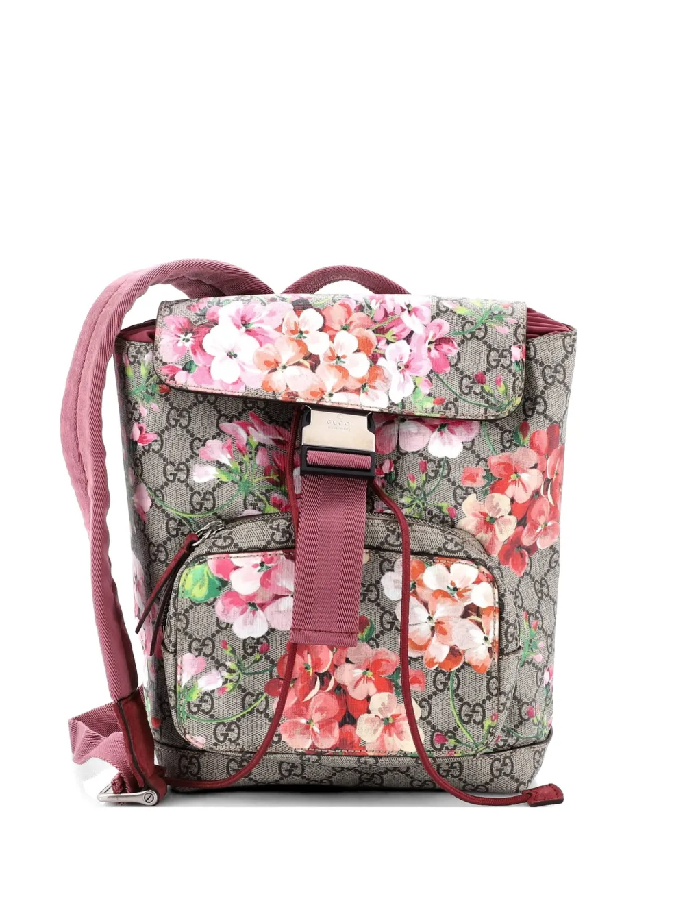 Gucci Pre-Owned Zaino piccolo in tela cerata GG con stampa e fibbia - Marrone