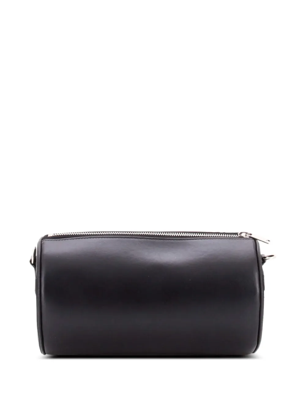 Cylinder Leather With Applique Shoulder Bag