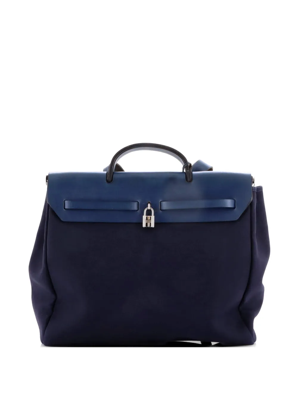 Hermès Pre-Owned Borsa a tracolla Herbag GM in tela e pelle - Blu
