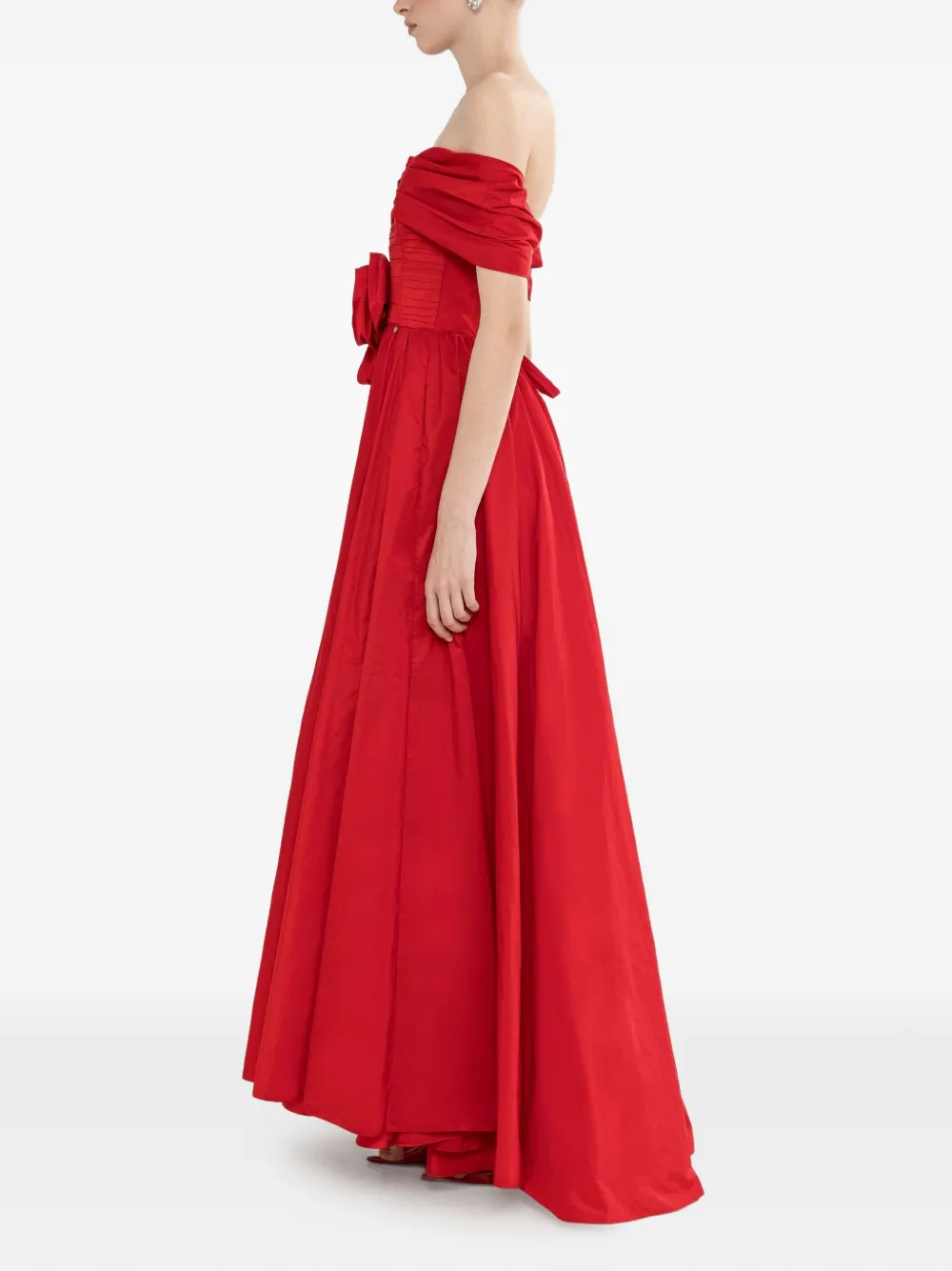 NISSA Jurk met bloemenpatch Rood