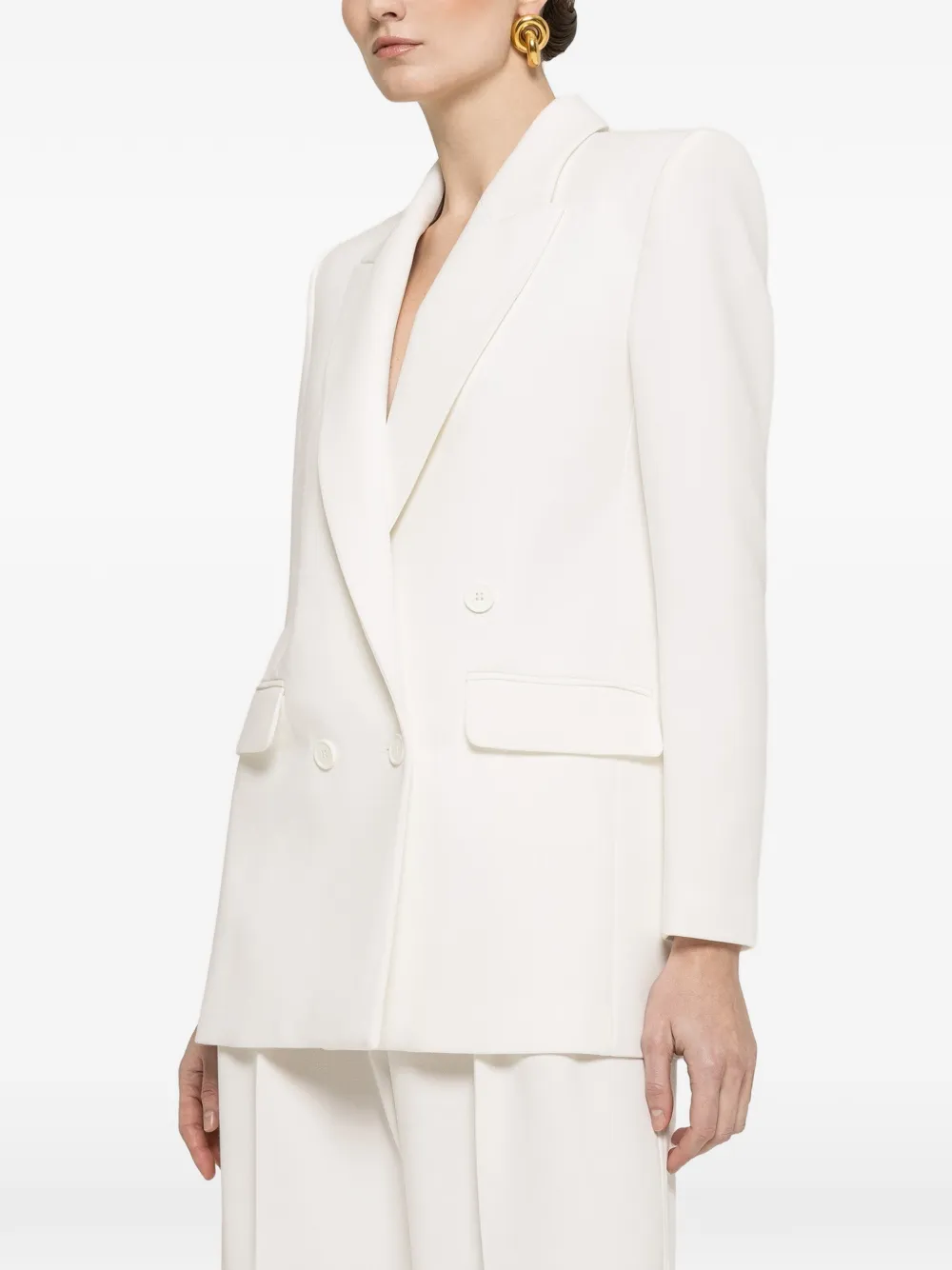 NISSA double-breasted blazer - Bianco