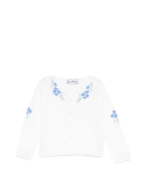 Tartine Et Chocolat floral appliqué cardigan
