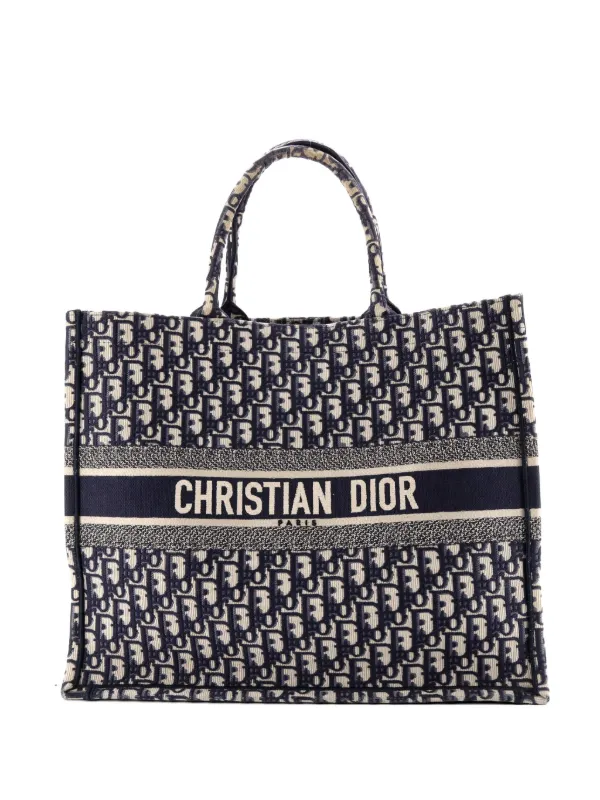 Christian Dior Pre-Owned ブック オブリークキャンバス ラージ トート 