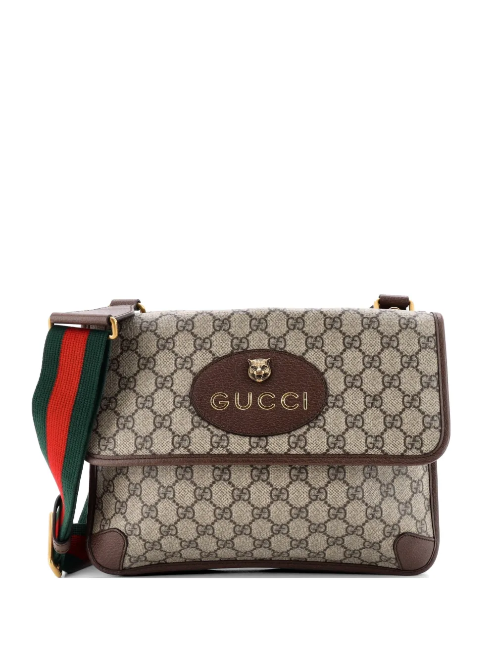 Gucci Pre-Owned Neo Vintage Flap Messenger GG Coated Canvas Medium crossbody bag - Marrone