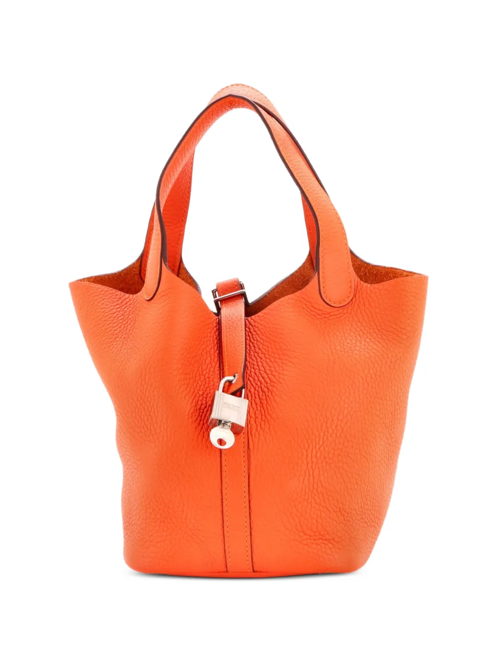 Hermès Pre-Owned Picotin Lock Bag Clemence PM bucket bag - Arancione