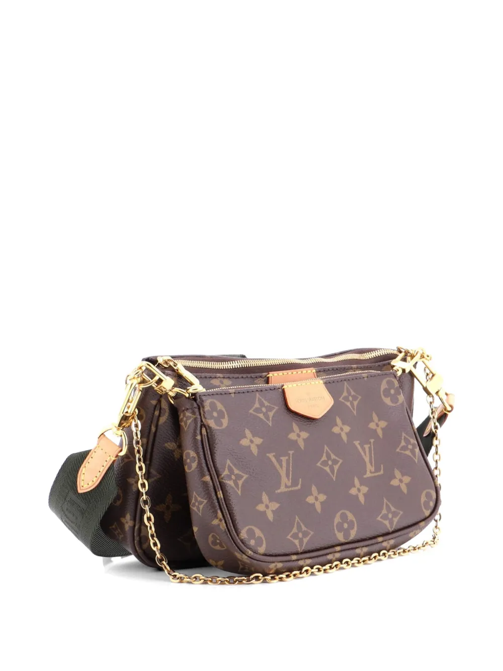  Louis Vuitton Pre-owned Borsa A Tracolla Multi Pochette Accessoires In Tela Con Monogramma - Marrone 