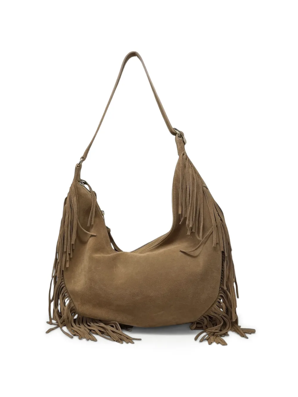  Orciani Fringe Peach Hobo Bag - Neutrals 