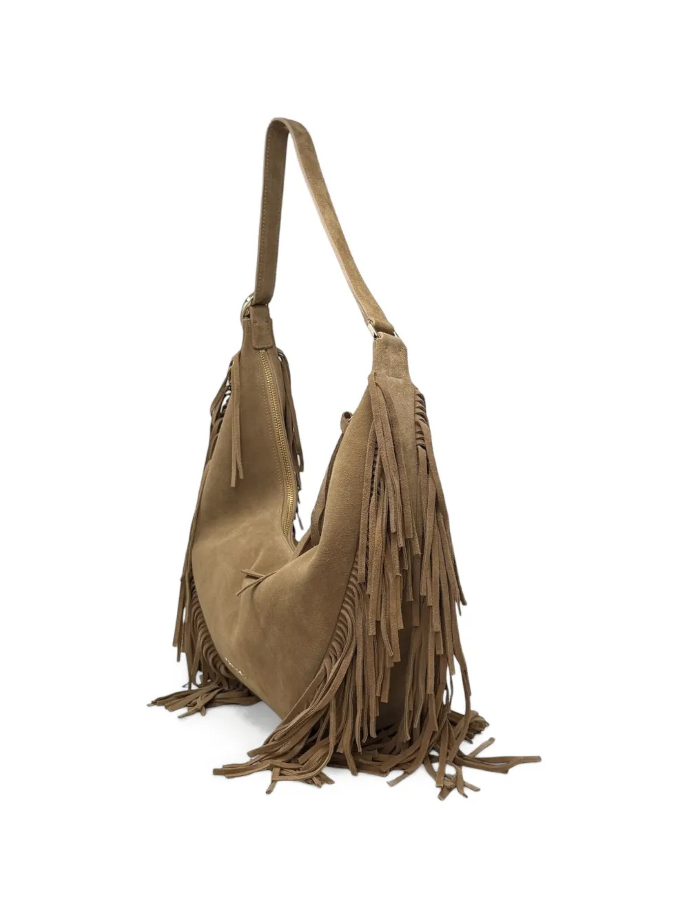  Orciani Fringe Peach Hobo Bag - Neutrals 