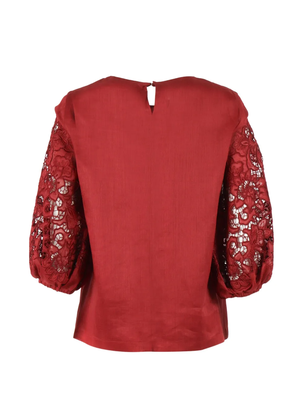 Max Mara MstOrdine top met kanten mouwen Rood