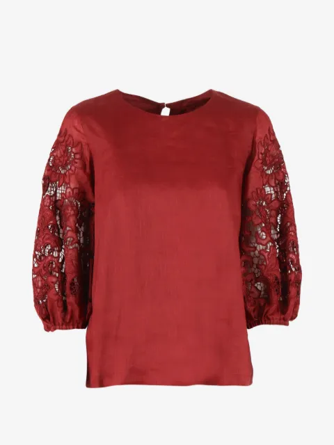 Max Mara MstOrdine lace-sleeve top