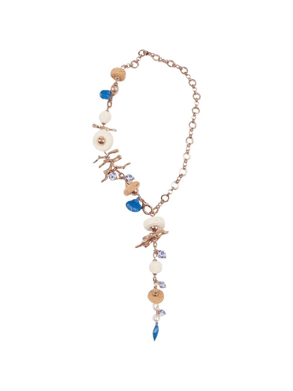 Weekend Max Mara sea-shells beaded necklace - Rosa