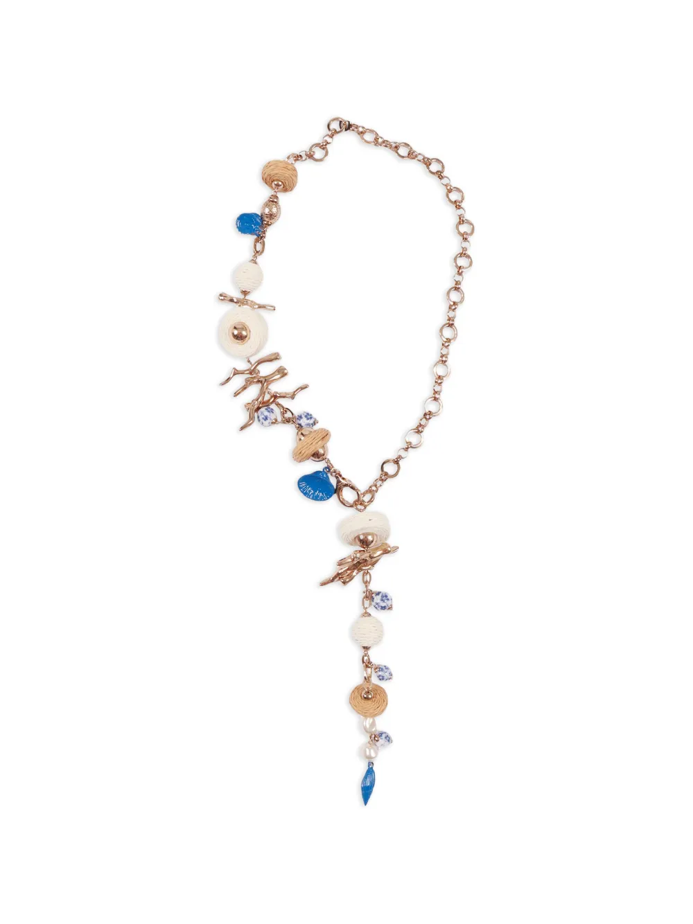 Weekend Max Mara sea-shells beaded necklace - Rosa