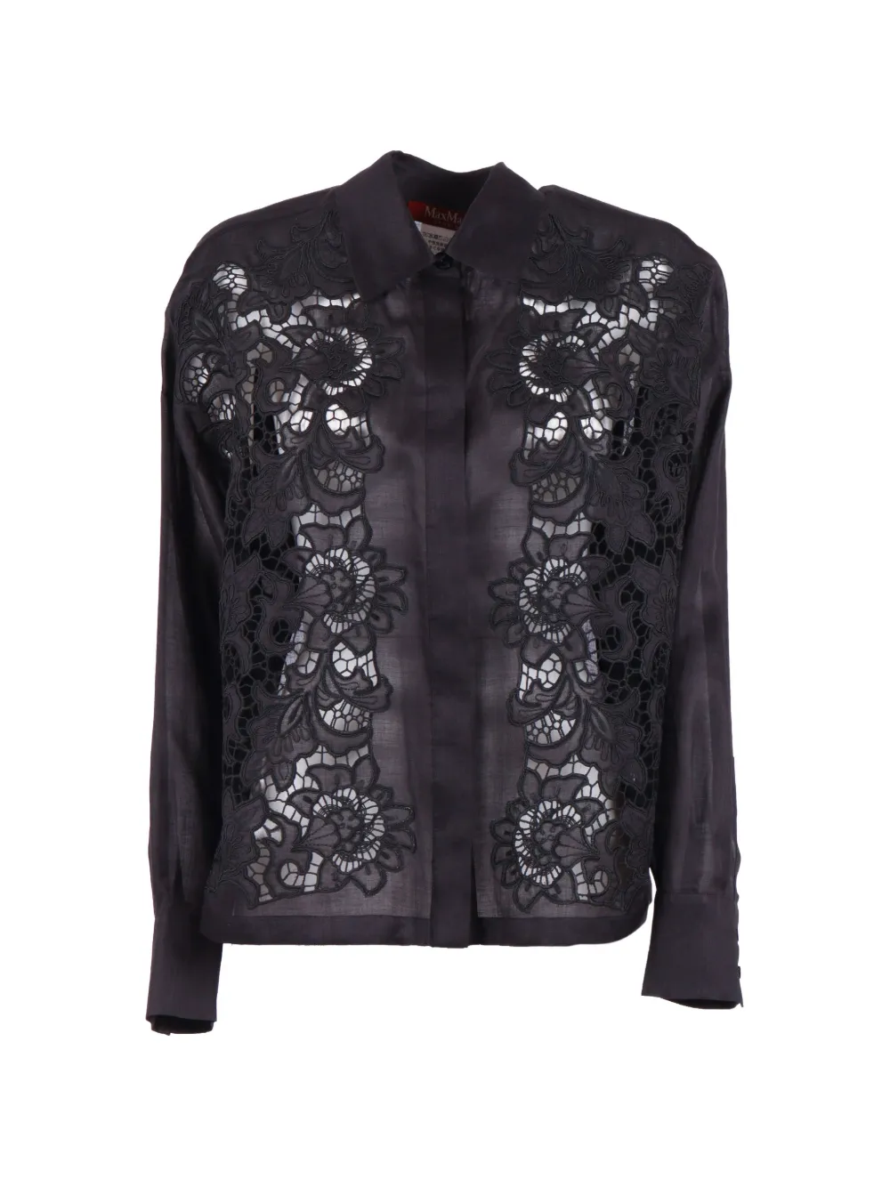 Max Mara embroidery cali shirt - Schwarz