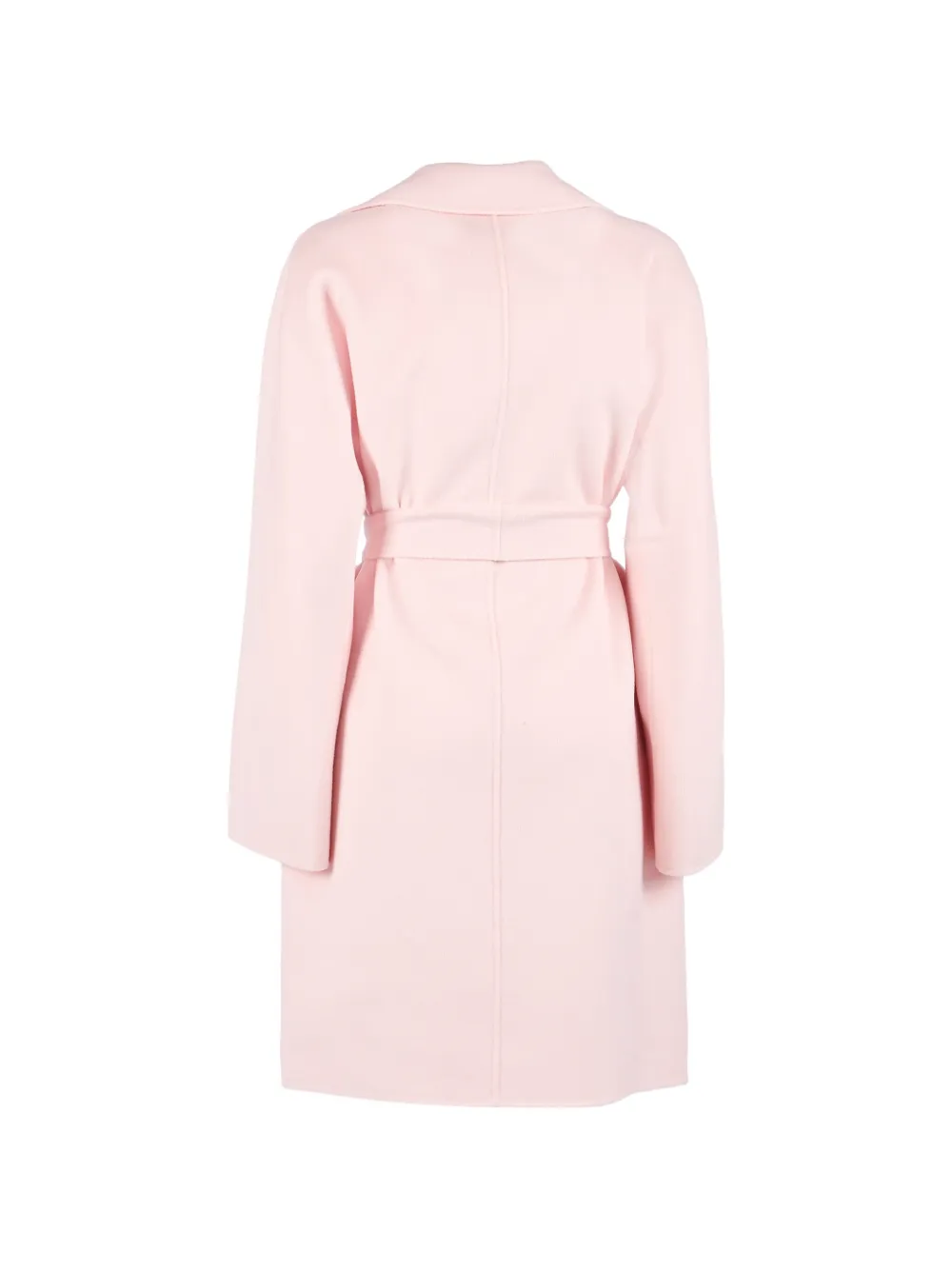  Max Mara Abrigo Con Cinturón - Rosa 