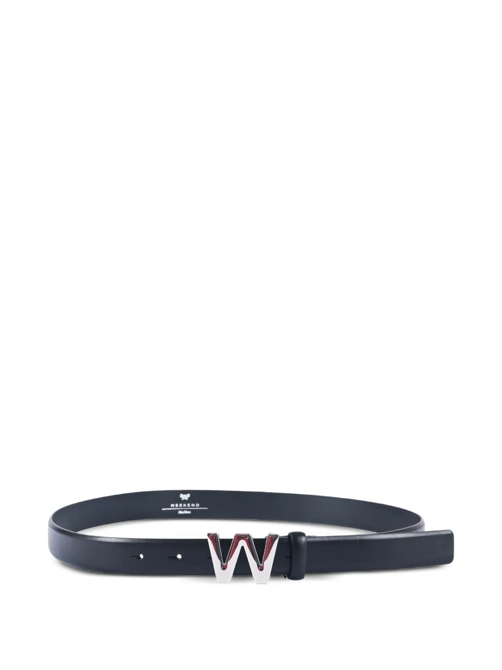 Weekend Max Mara logo-buckle leather belt - Nero