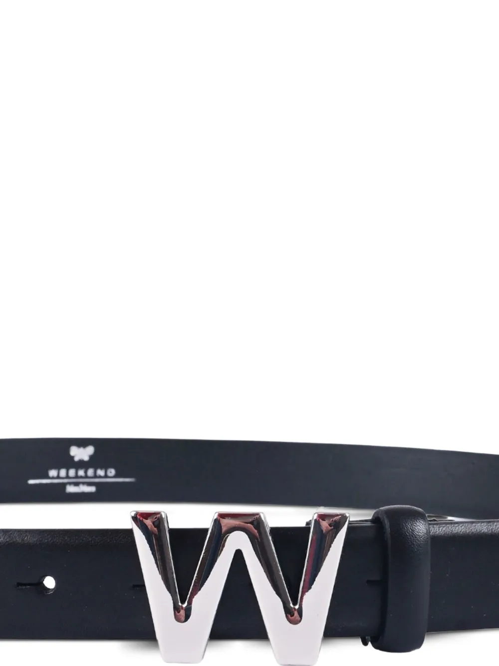  Weekend Max Mara Logo-buckle Leather Belt - Black 