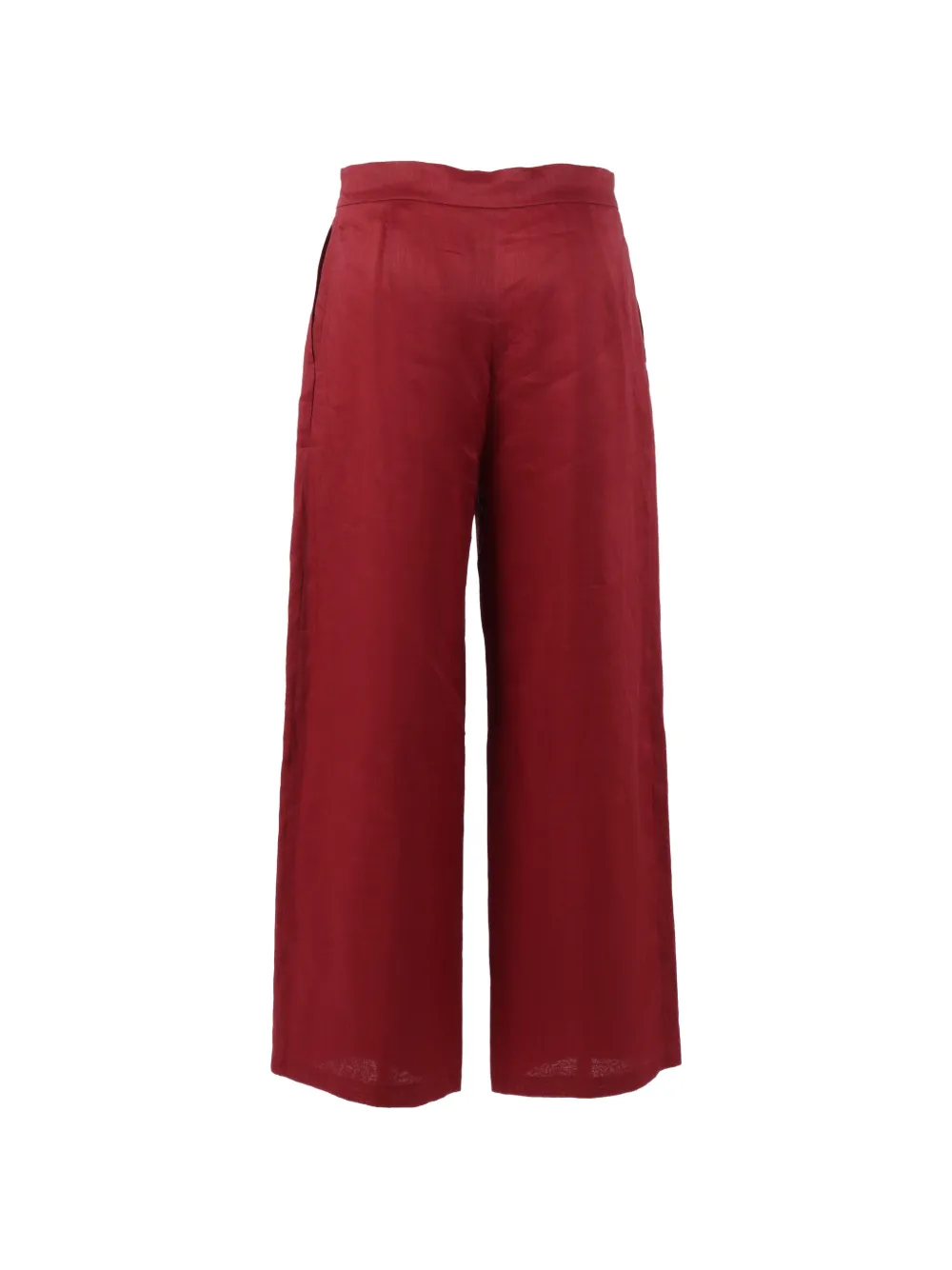 Max Mara Palazzo plooibroek met wijde pijpen Rood