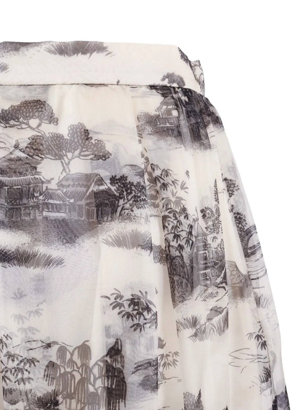  Max Mara Falda Estampada - Neutro 