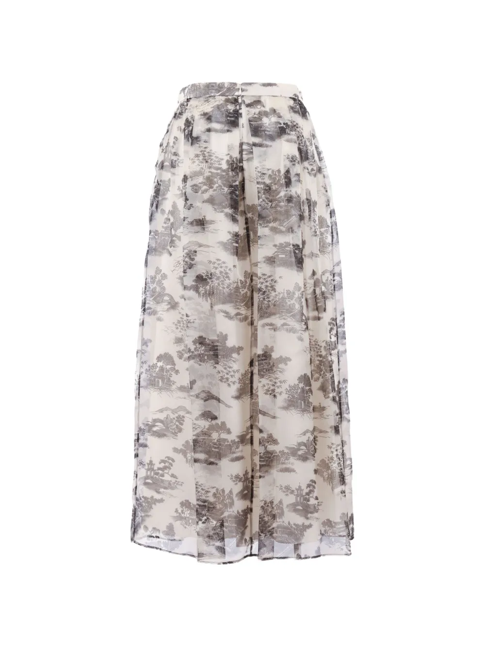  Max Mara Falda Estampada - Neutro 