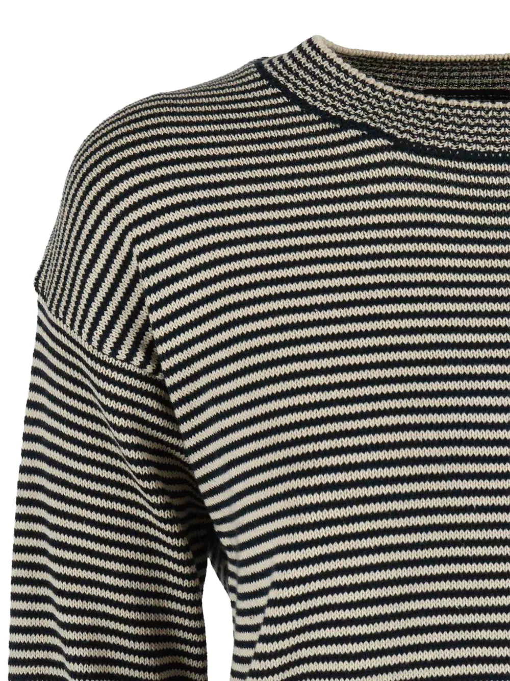  Weekend Max Mara Striped Long-sleeve Top - Black 