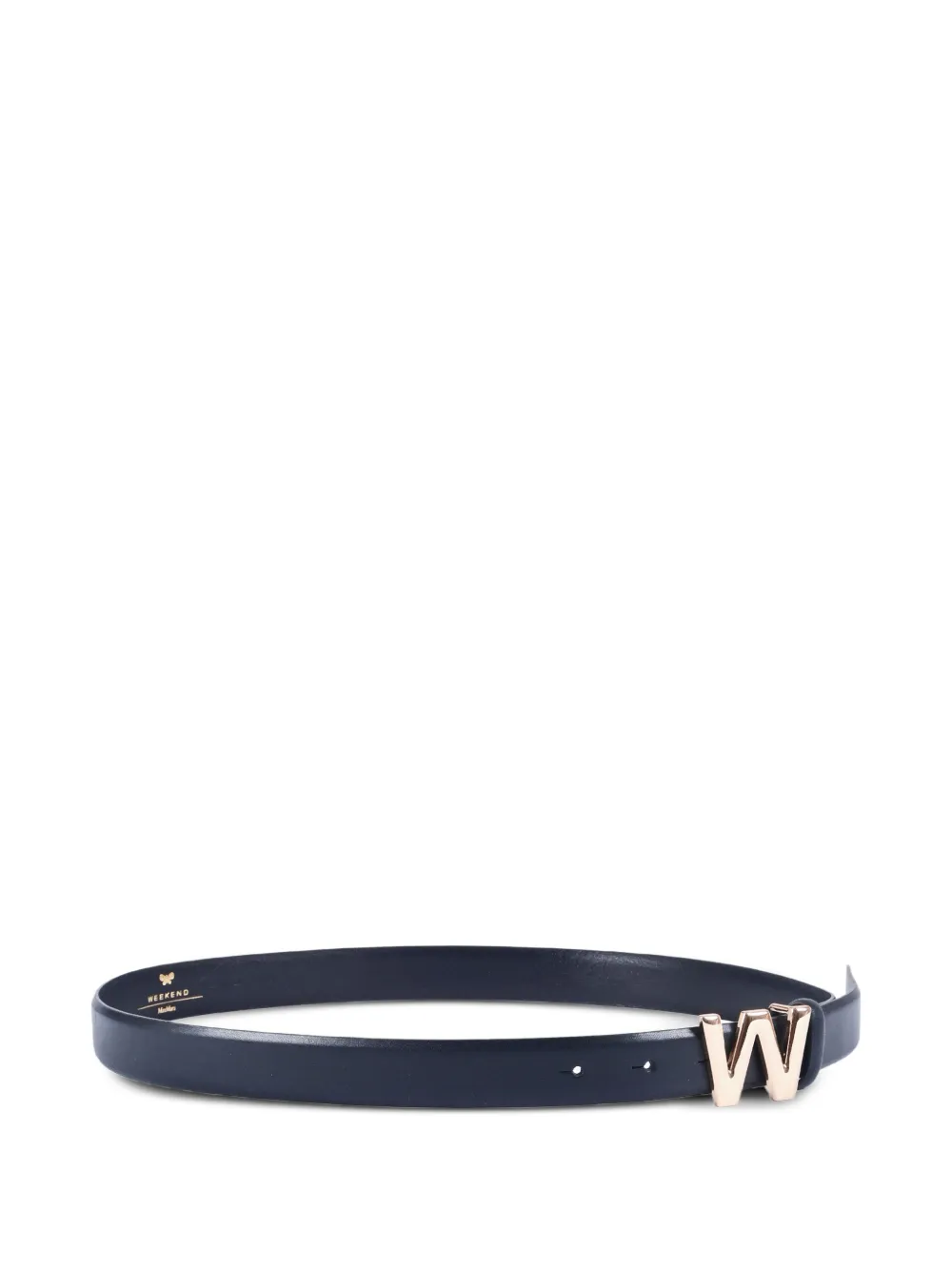  Weekend Max Mara Logo-buckle Leather Belt - Blue 
