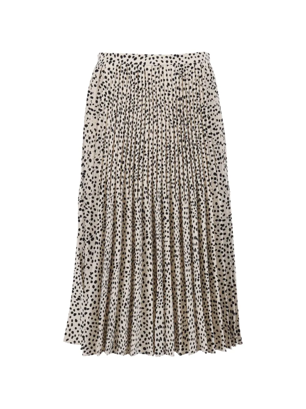 Max Mara Gonna Legno Pleated Polka Dot Skirt In Gray