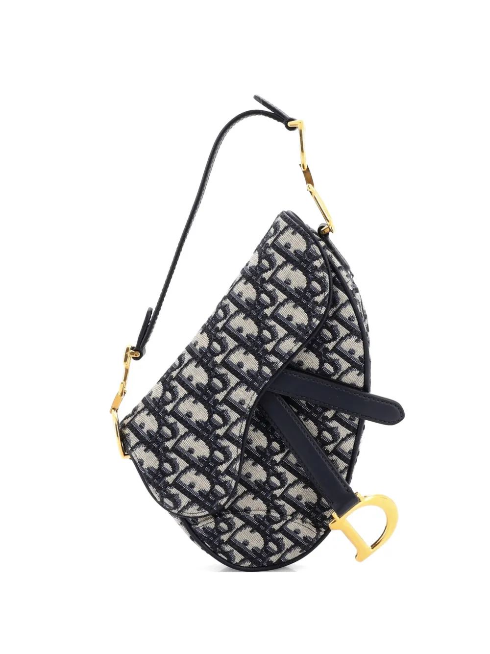 Christian Dior Pre-Owned Saddle Handbag Oblique Canvas Mini shoulder bag - Blu