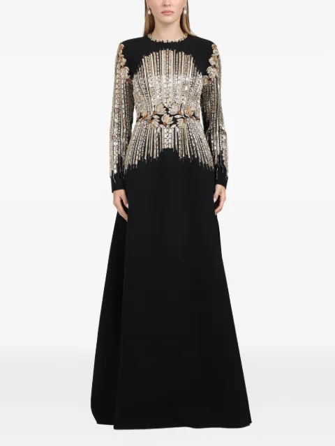 Dina Melwani crystal-embellished maxi dress