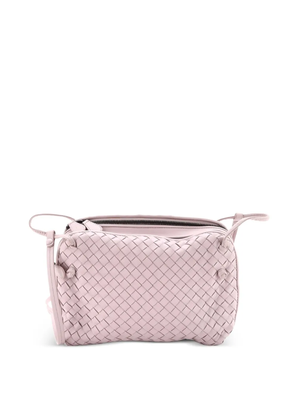 Bottega Veneta Pre-Owned Kleine Nodini Intrecciato Umhängetasche aus Nappaleder mit Reißverschluss - Rosa