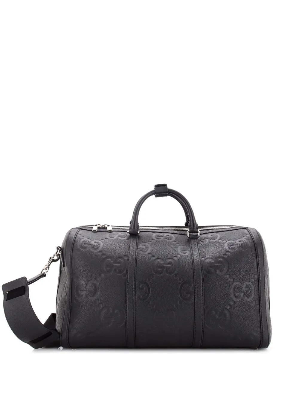 Gucci Pre-Owned Borsone Jumbo GG grande in pelle goffrata - Nero