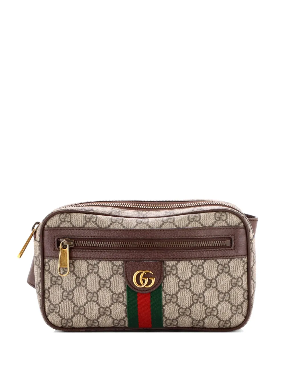 Gucci Pre-Owned Marsupio Ophidia medio in tela cerata GG - Marrone