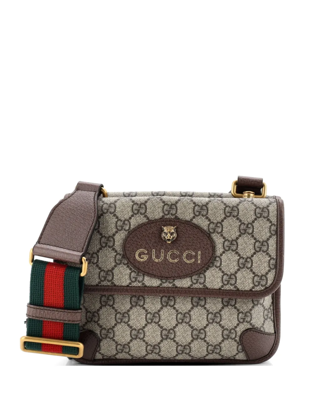 Gucci Pre-Owned Borsa a tracolla Neo Vintage piccola in tela cerata GG con battente - Marrone