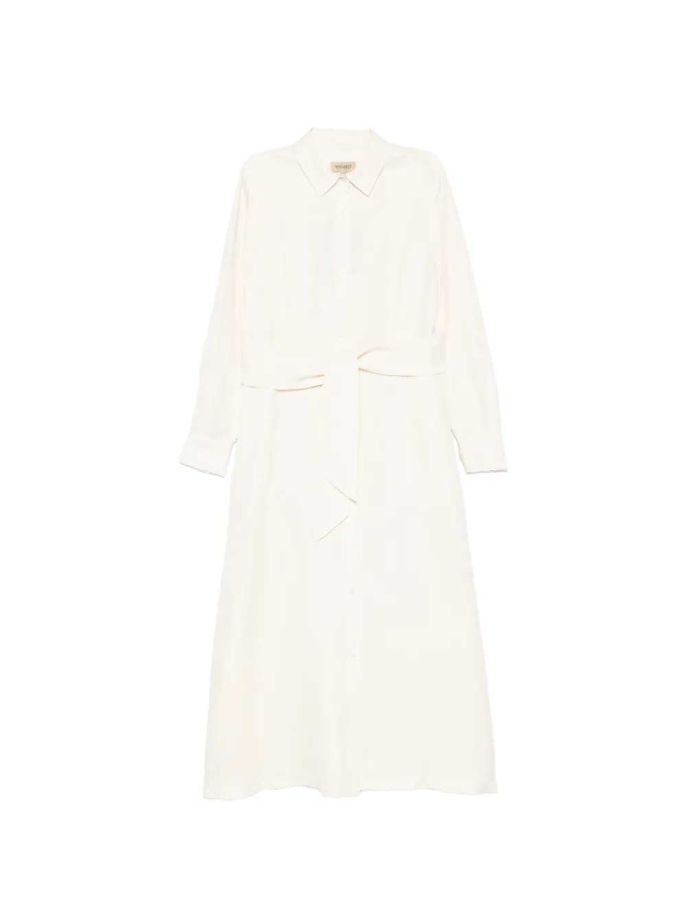 Woolrich tie waist chemisier dress - Toni neutri