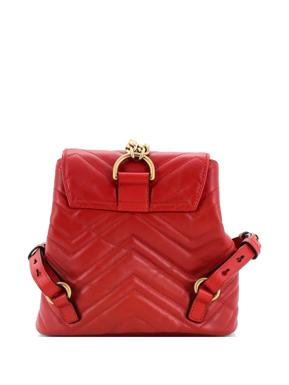  Gucci Pre-owned Mini Sac à Dos En Cuir à Lien De Resserrage - Rouge 