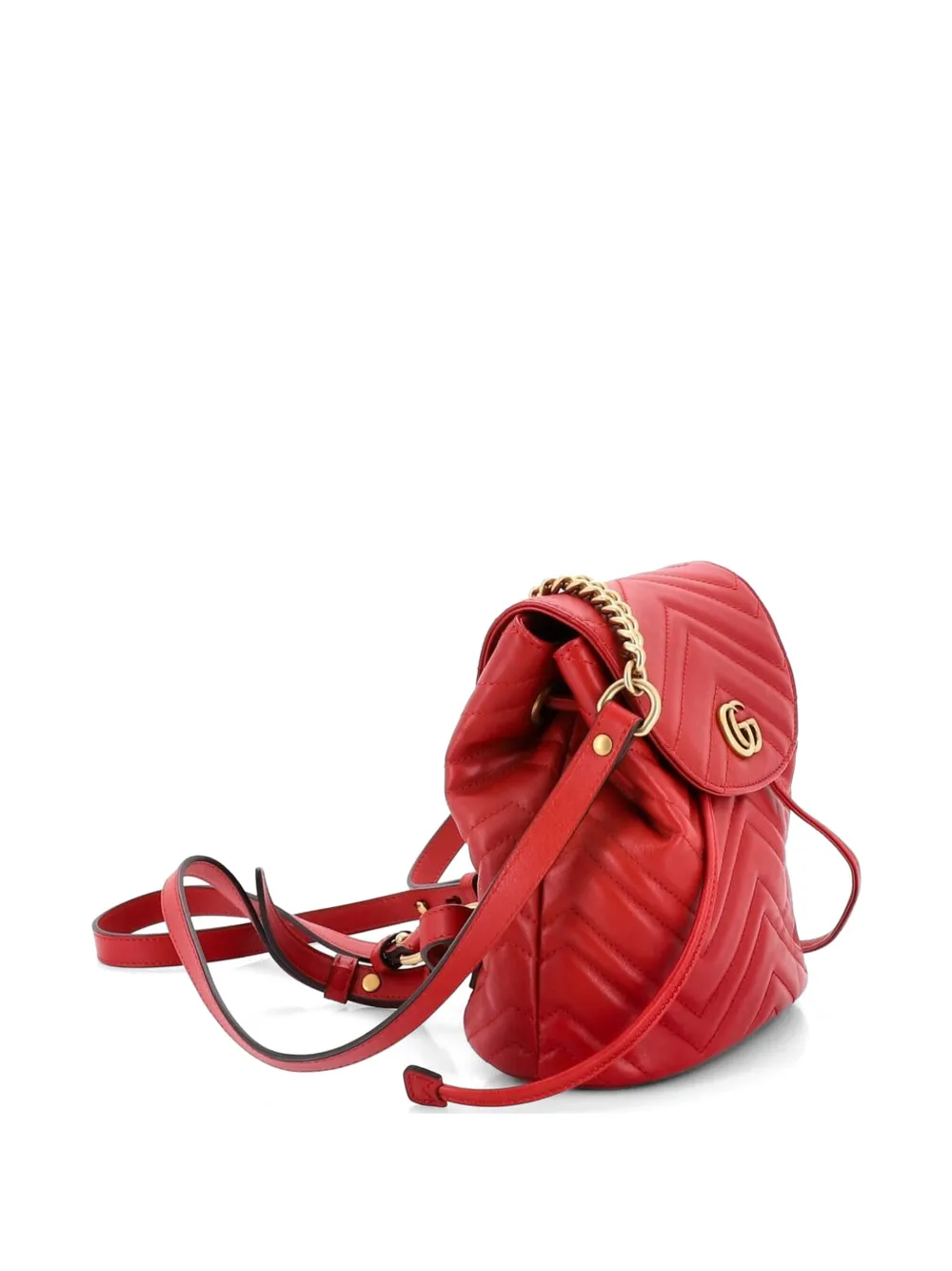  Gucci Pre-owned Mini Sac à Dos En Cuir à Lien De Resserrage - Rouge 