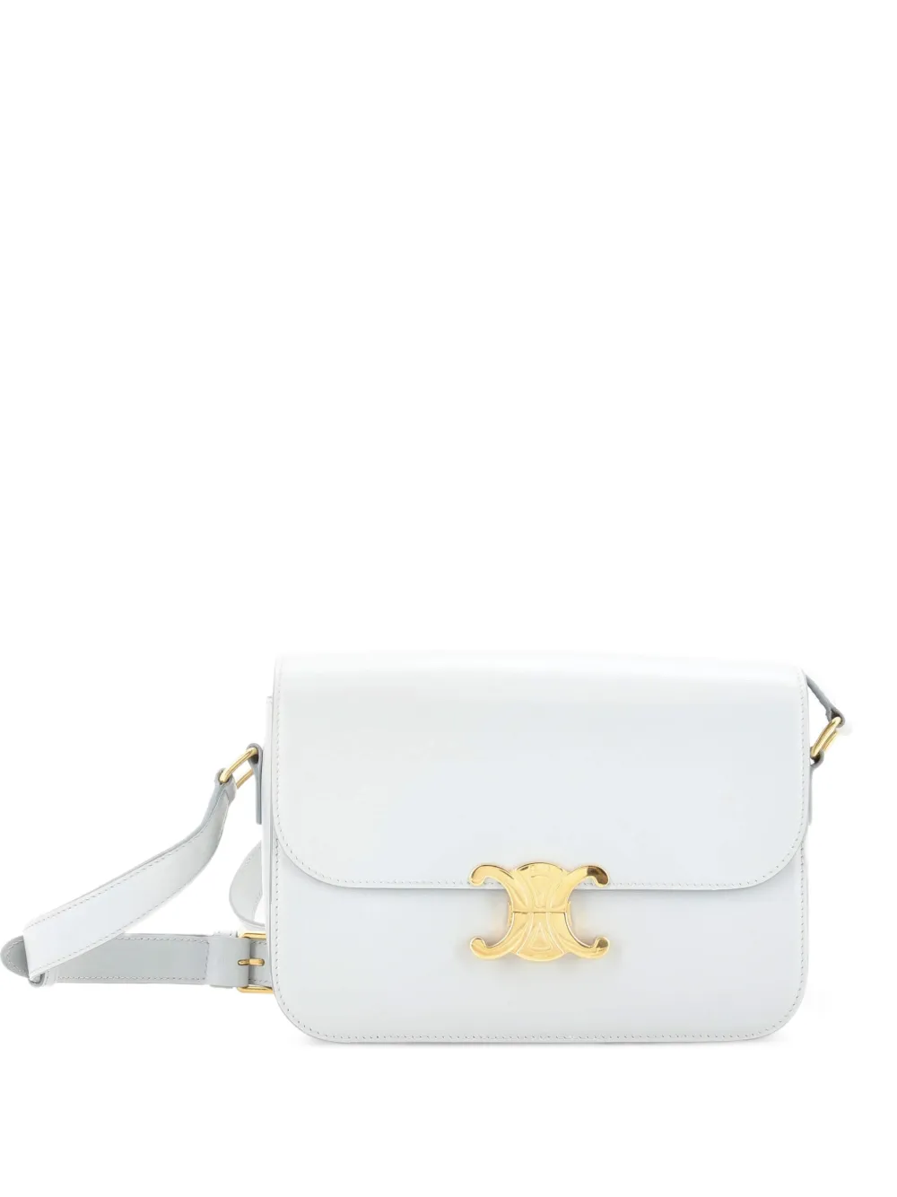 Celine Pre-Owned Borsa a tracolla Triomphe media in pelle di vitello liscia - Blu