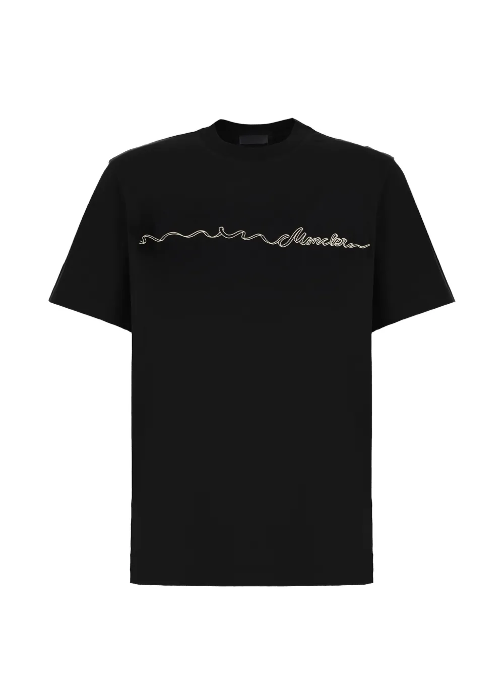Moncler T-shirt met logodetail Zwart