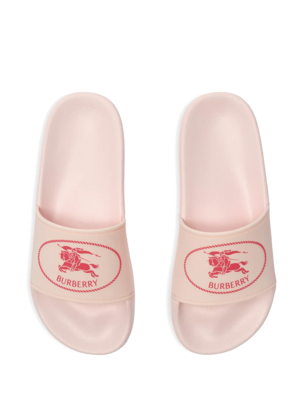Burberry Kids Knight Stamp slippers Roze