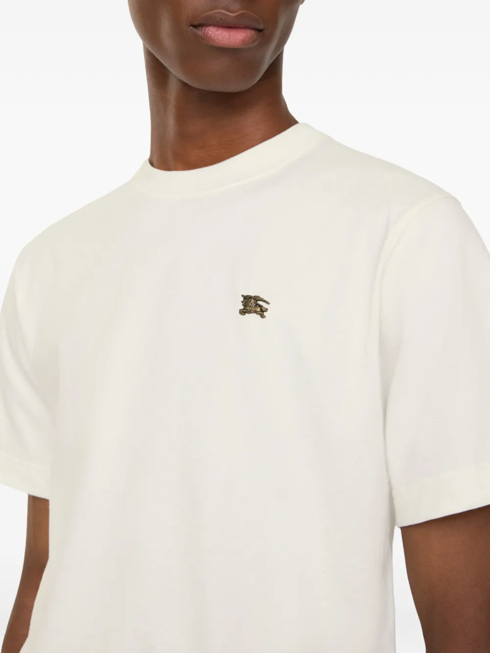 Burberry Metal Knight katoenen T-shirt Beige
