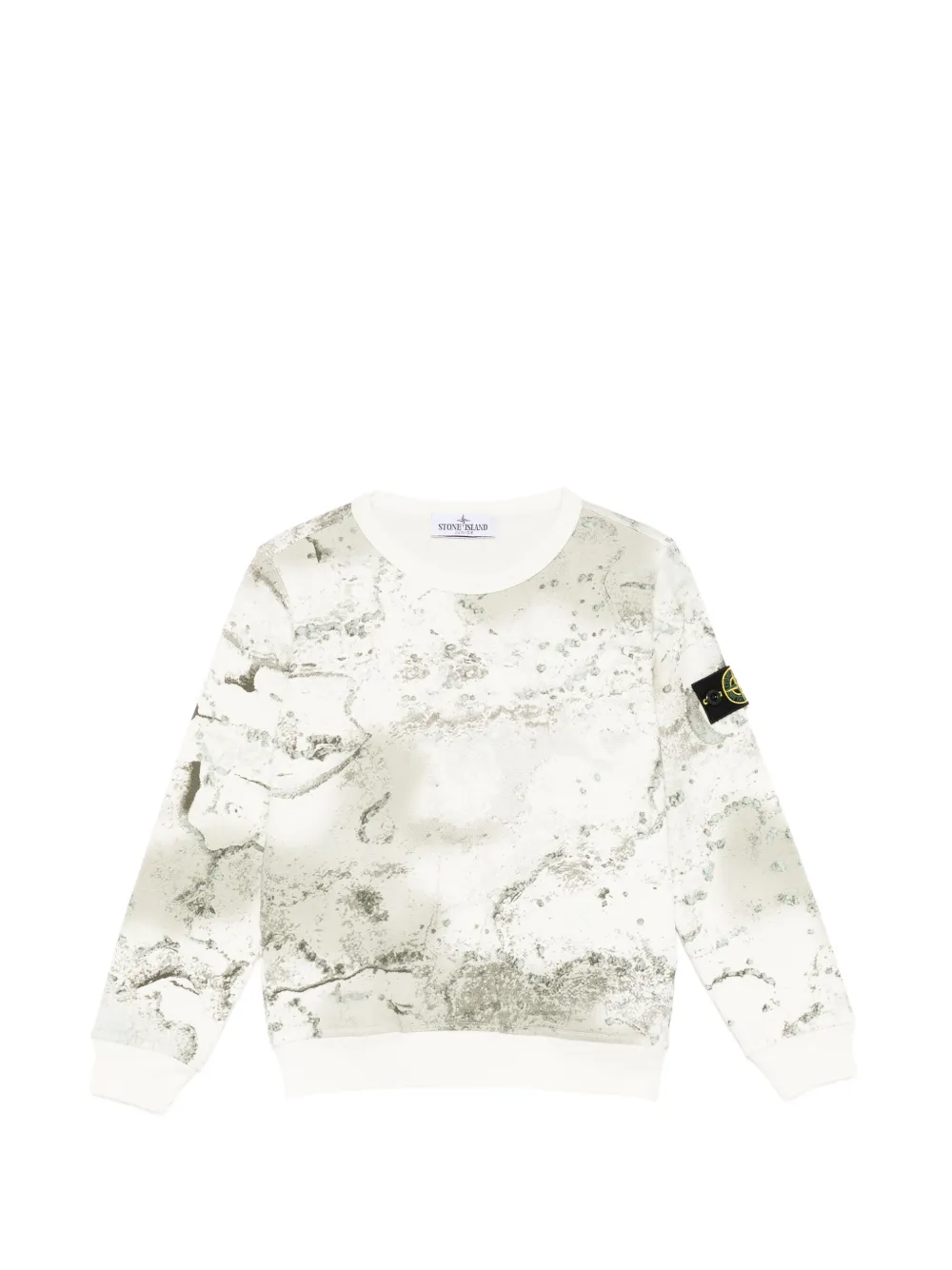 Stone Island Junior badge patterned top - Bianco
