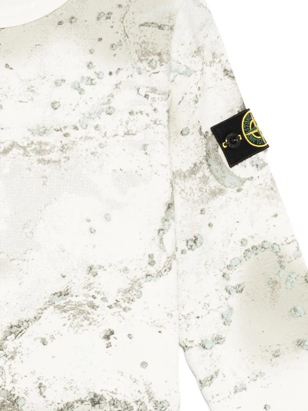 Stone Island Junior Top met patroon en patch Wit