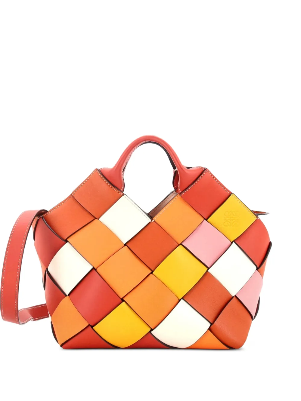 Loewe Pre-Owned Woven Basket Bag Leather Small tote bag - Multicolore