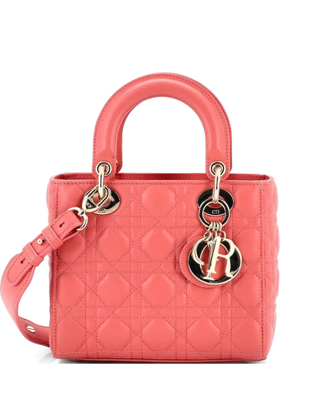 Christian Dior Pre-Owned Borsa a tracolla My ABCDior Lady Dior in pelle di agnello trapuntata con motivo Cannage - Rosa