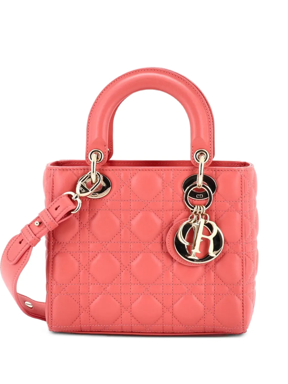 Christian Dior Pre-Owned Borsa a tracolla My ABCDior Lady Dior in pelle di agnello trapuntata con motivo Cannage - Rosa